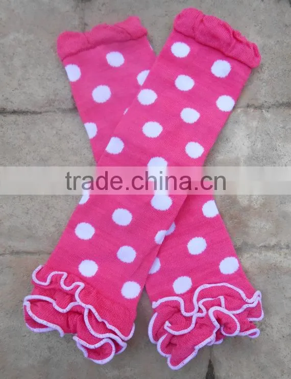 Fast delivery baby knit organic ruffle leggings crochet baby tights leg warm wholesale price