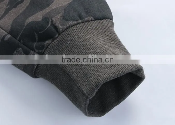 Fashionable Men full printing camouflage cheaper wholesale good quality warm comfort fleece CVC60/40cotton