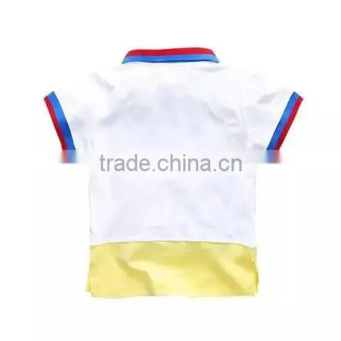 custom fashion printing cotton kids t shirt Wholesale 100% cotton short sleeve children polo t shirt