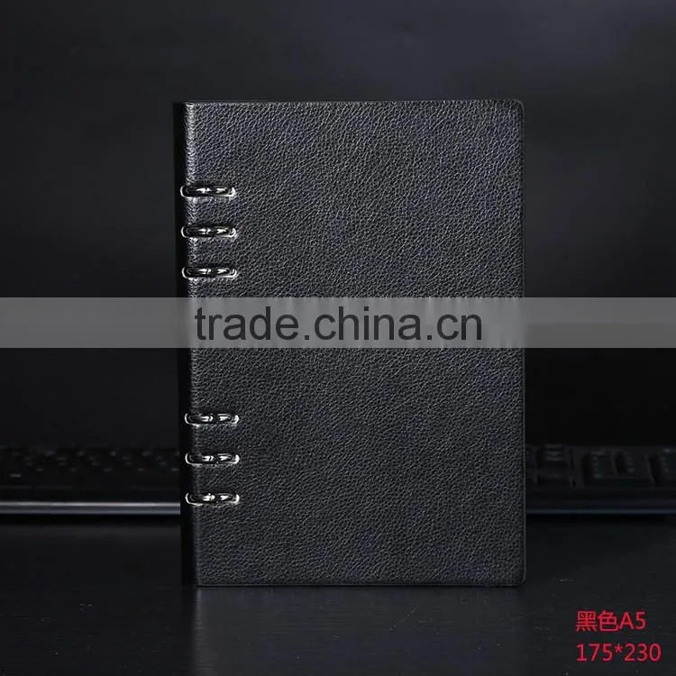 Wholesale customized A5 PU leather notebook office school notebook
