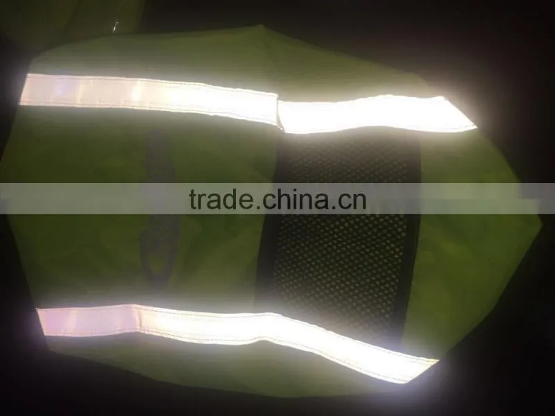 Hot Sale Fluorescent High Visible Waterproof Safety Reflective Backpack Cover