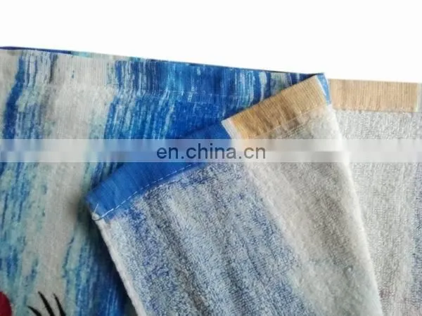 100% cotton printed plush terry beach towel