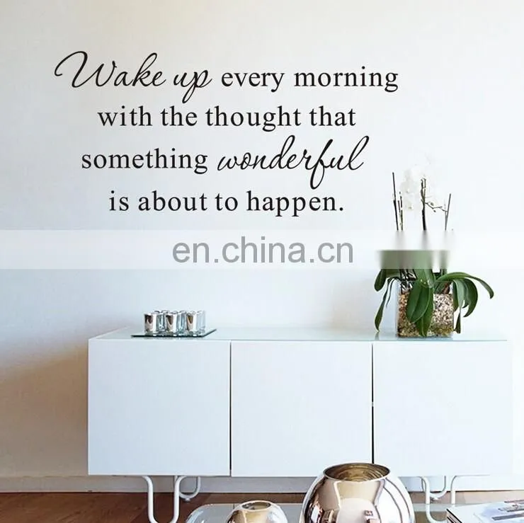 Hot Sale 'Wake up every morning' Room Decoration Wall Stickers