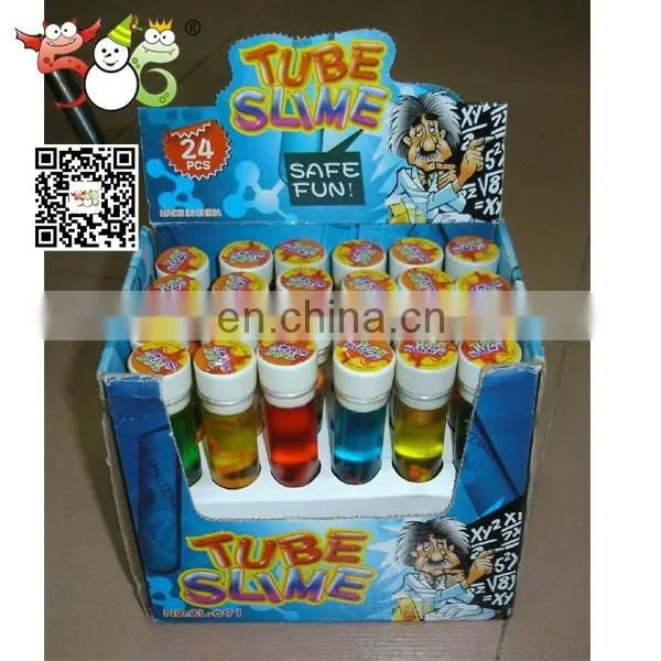 Cucstomized logo test tube joke slime toy