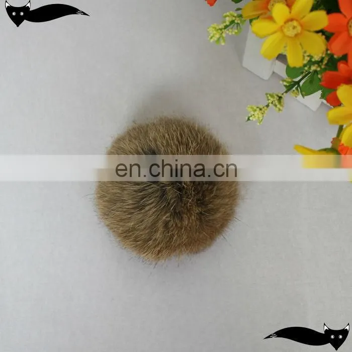 New product natural 8cm rabbit fur pom poms