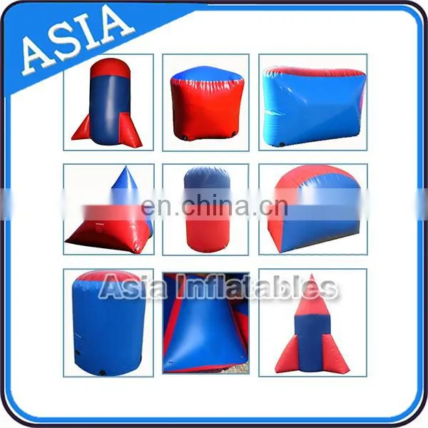 M Shape Inflatable Air Bunker , Cheap Inflatable Paintball Bunker Set