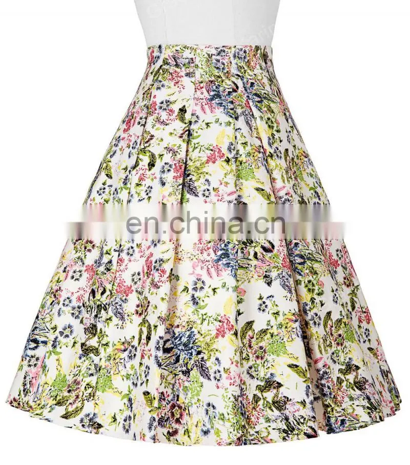 Grace Karin Occident Women's Vintage Retro 50s Floral Pattern Cotton Skirt 9 Patterns CL008925-5