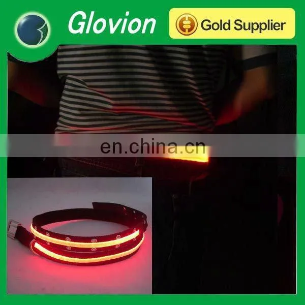 Super bright led waist belt glowing sports belt LED flashing waistband