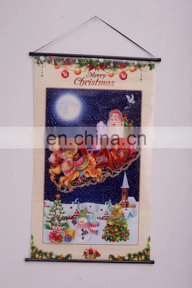 Cheap customized 3D christmas pvc hanging sticker