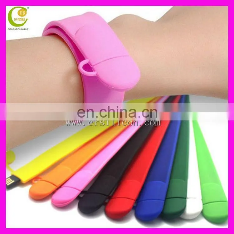 Promotion Gift Christmas Present Colorful Silicon Wristband/ Bracelet Usb Flash Drive