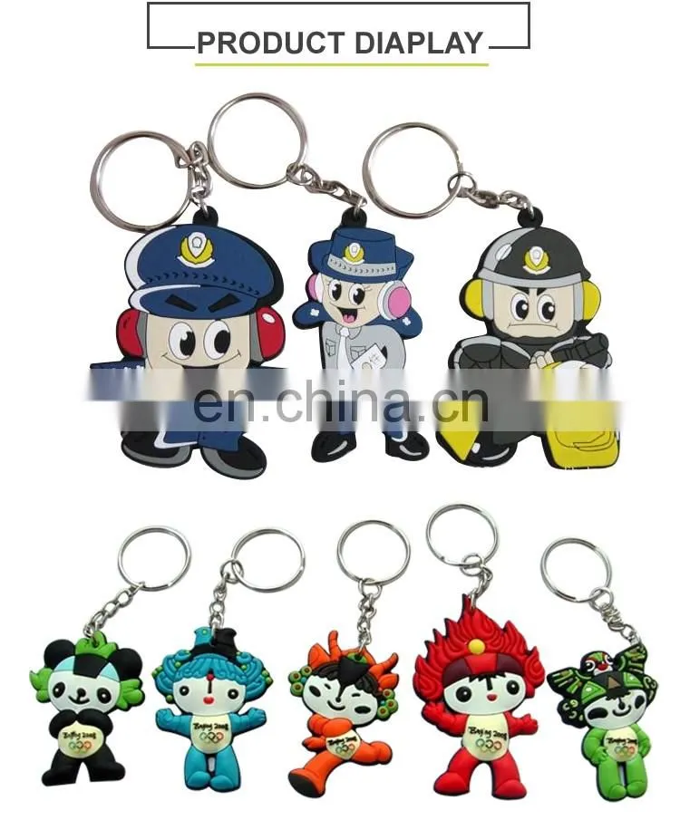 2017 Newst Pvc Emoji Led Keychain Couple Gifts