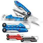 stainless steel multi tool knife with locking knife,can opener,screwdriver,scissors,needle,