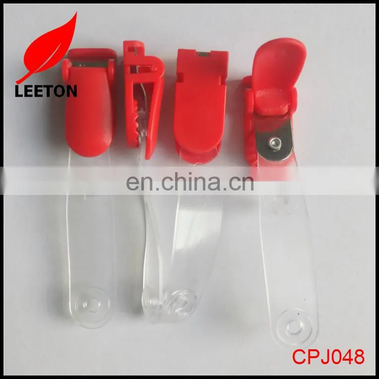 Factory supply colorful plastic name ID badge clips