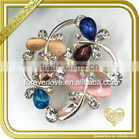 wholesale price new design Rhinestone Brooch for Garment FB048