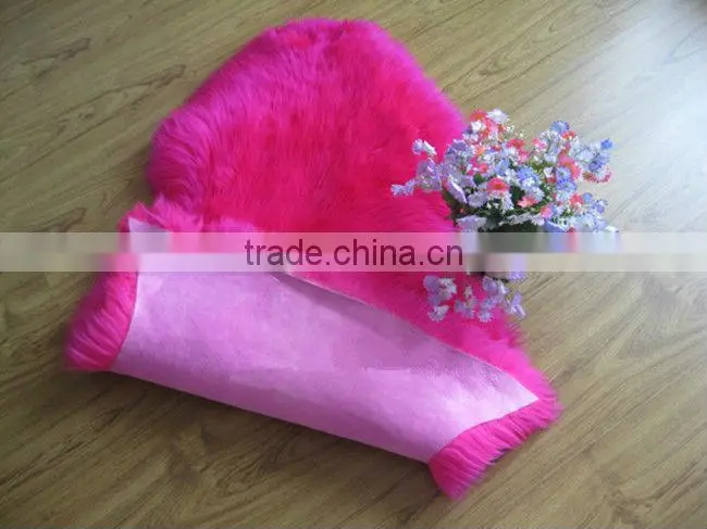 Sheep skin rug colored