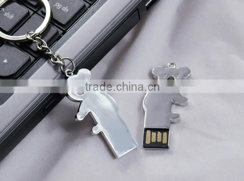 alibaba top 10 reliable quality flashdisk USB manufacturer in China, koala shape metal mini USB flash drive