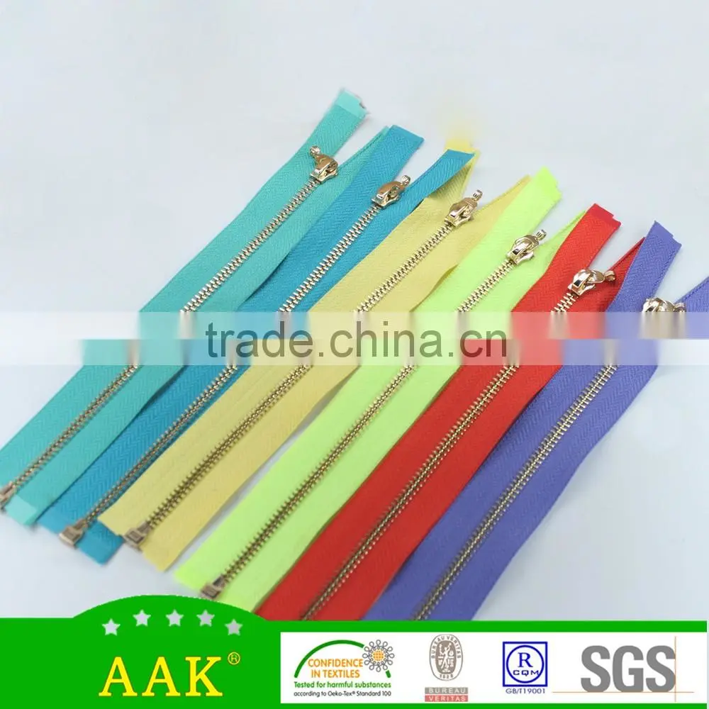 #3 Light gold teeth Separating paint metal zipper
