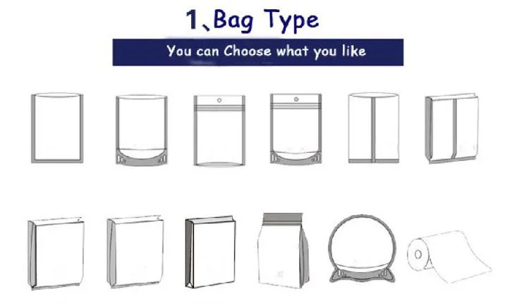 Waterproof 250G 500G Plastic Transparent Stand Up Sugar Candy Mylar Food Bags With Airtight Zipper