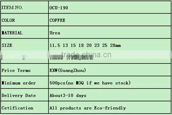 round 4 holes Urea button with coffee color 2012new designed
