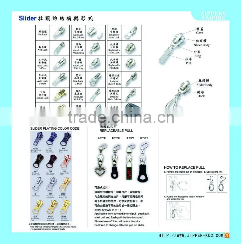 Diamond shape zinc alloy metal zipper pullers