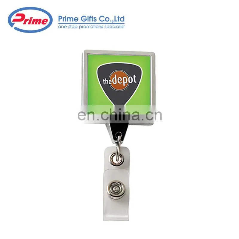 Inspired Metal Retractable Badge Reel with Slip Clip Backing