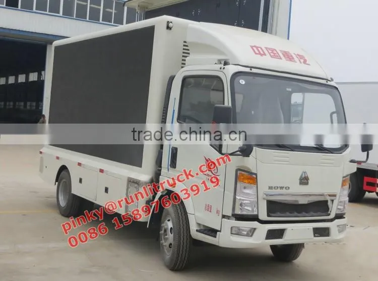 HOWO 6Wheels MiNI LED Trucks, Out door Mobile LED Advertising Truck P10, P8, P6 LED Screen on Sales