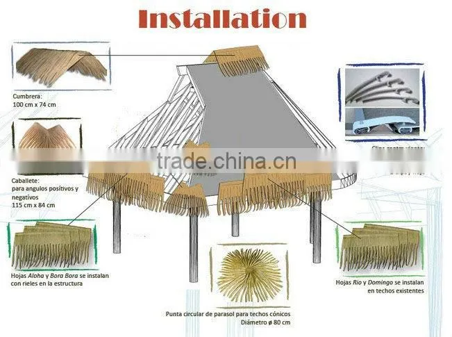 artificial aluminum thatch,wholesale price