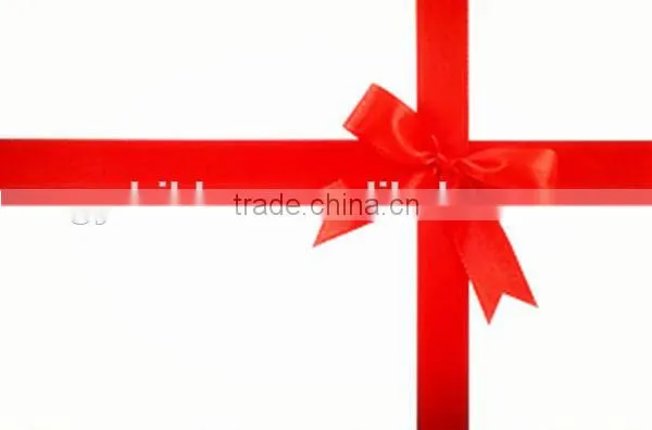 satin pre-tie bow with gold twist, present decorate with 3.25 inches with wire tied bow