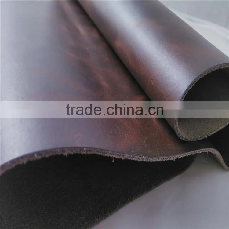2015Cow split pull up leather for shoes