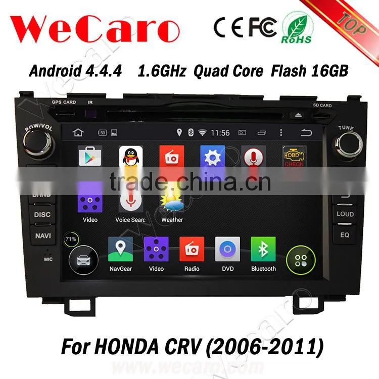 Wecaro android 4.4.4 high quality 8" 2 din car dvd gps for honda crv OBD2 Playstore 2006 - 2011