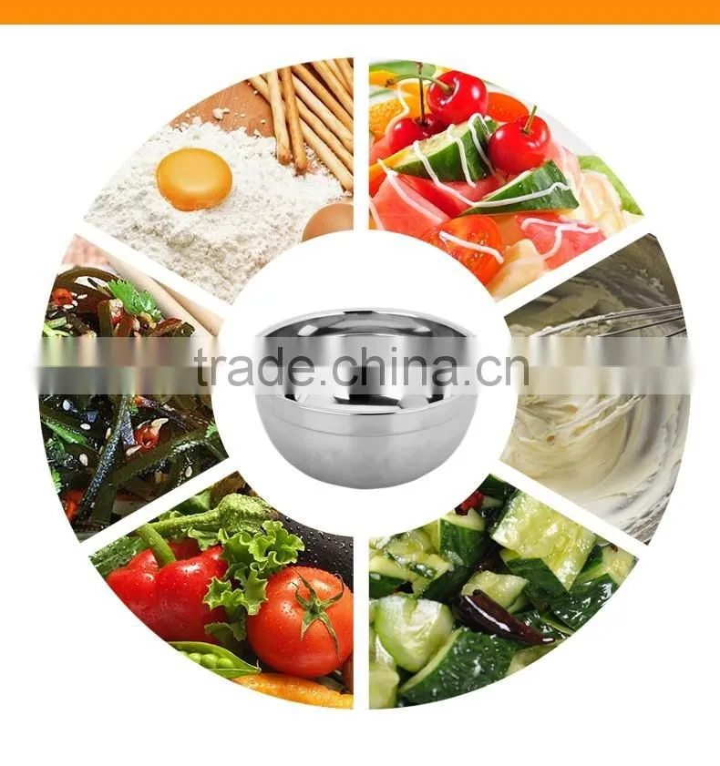 Mirror polishing stainless steel soup basin mixing salad bowls set