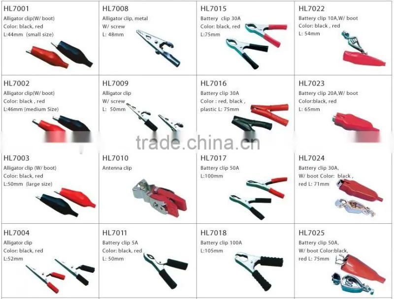 HIGH QULITY battery clamp with terminal ring RED BLACK COLOR