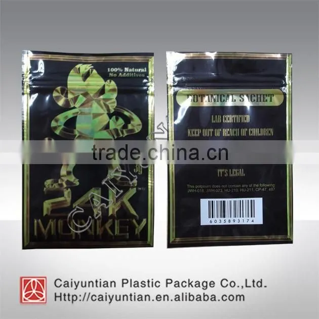 wholesale Herbal incense potpourri zipper bag