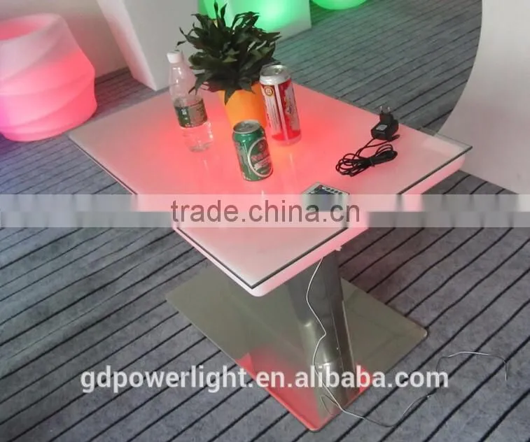 New PE Plastic Bar Table with LED light and remote control YXF-8856