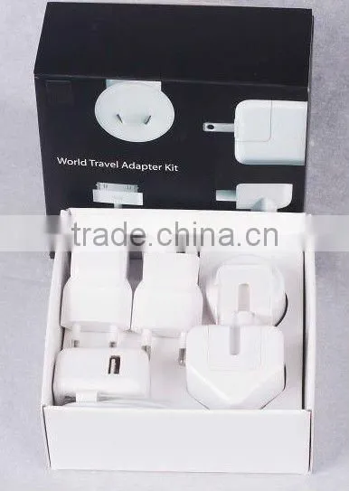 World travel charger Kit For iPhone/iPod/iPad( 1A )