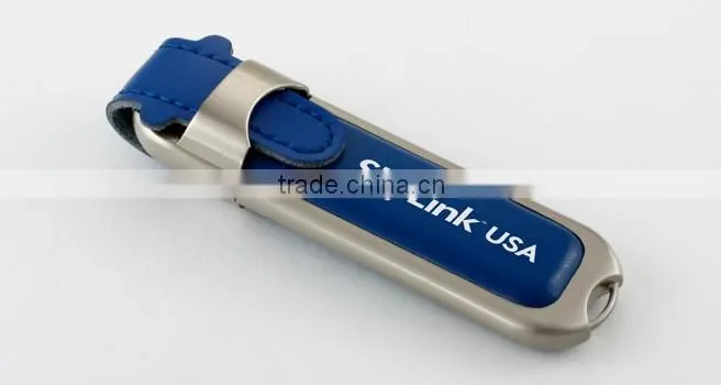 Embossing logo on leather memory stick usb