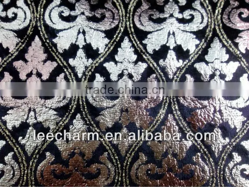 Polyester Printed Multicolor Metallic Fabric