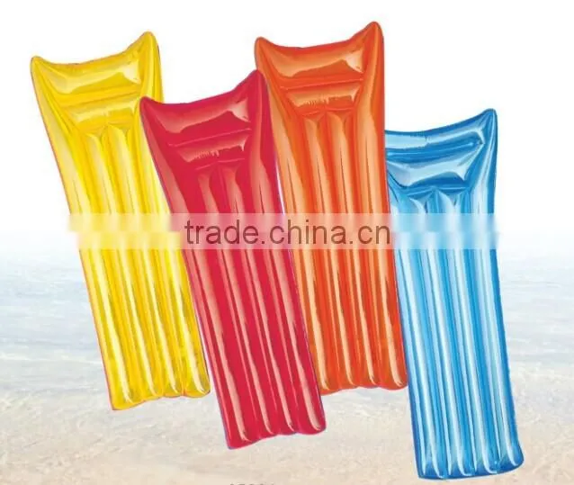 Inflatable beach mattress, colourful pvc beach air mattres for sale
