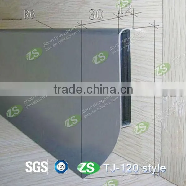 anodized aluminium baseboard/silver brushed aluminium skirting board