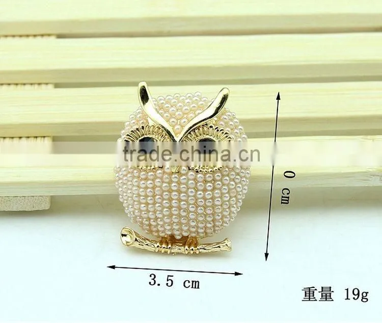 JOFO African Costume Jewelry Owl Crystal Brooches Cute Unisex Suit Corsage Austrian