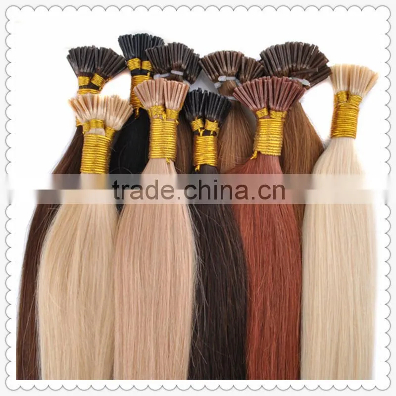 Top selling Virgin Remy Human hair prebonded I tip