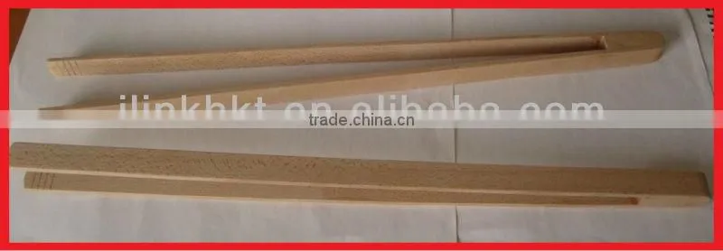 Extra Long Cooking engraved or printed Wooden Tong with Custom Burnt Logo