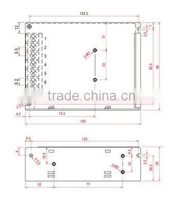 CE Approval T-30C 30W 15V 0.5A Triple output switching power supply 30w 15V 0.5A
