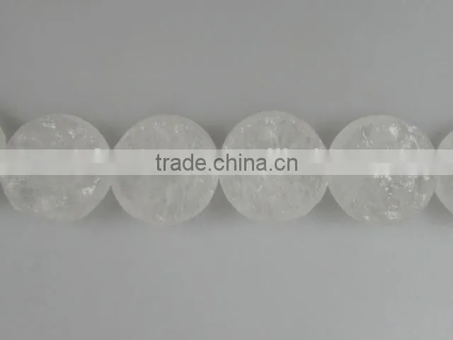 Loose Gemstone Crystal Rough Coin Beads Clear Quartz Coin Beads for Fashion and Jewelry Making