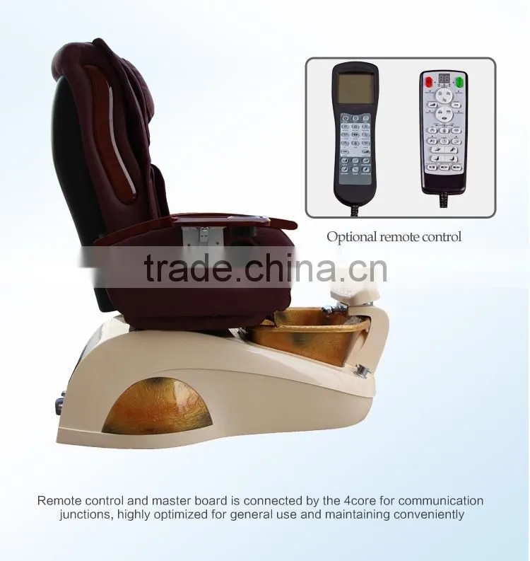 luxury glass bowl pedicure spa massage chair for nail salon
