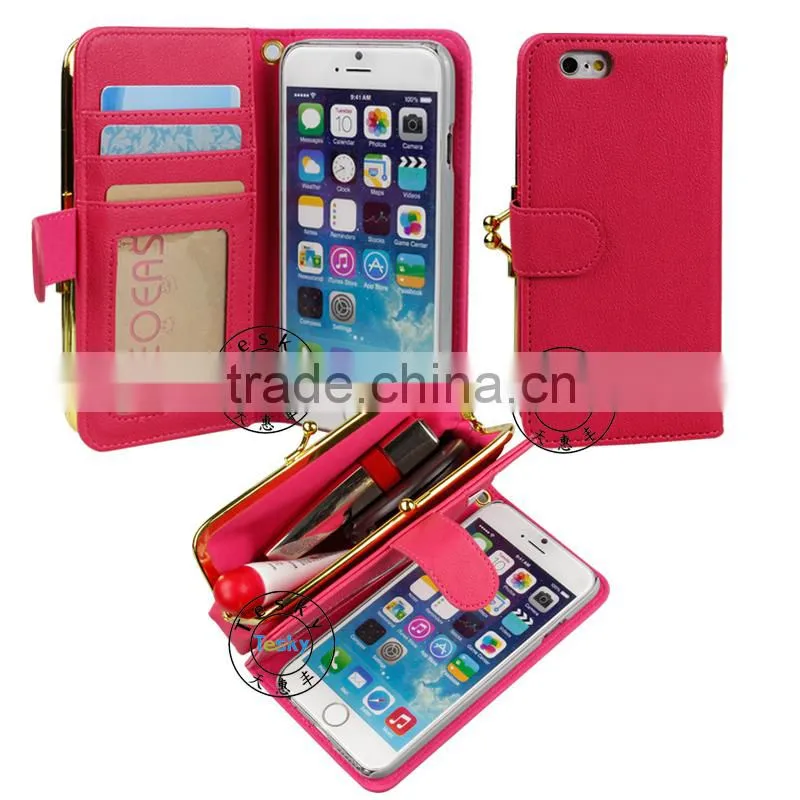 for iphone 6 plus cover cases purse leather, phone cover for iphone 6