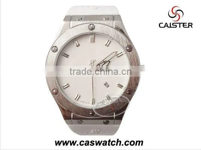 White PVC brand watch with lastesr design
