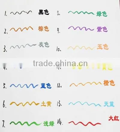 Real brush tip multi color water color pen for art marker