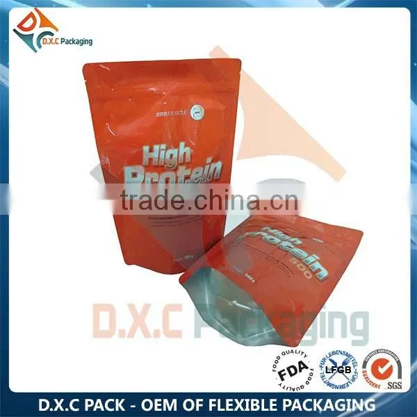 Custom Design Rice Paper Stand Up Pouch With Window