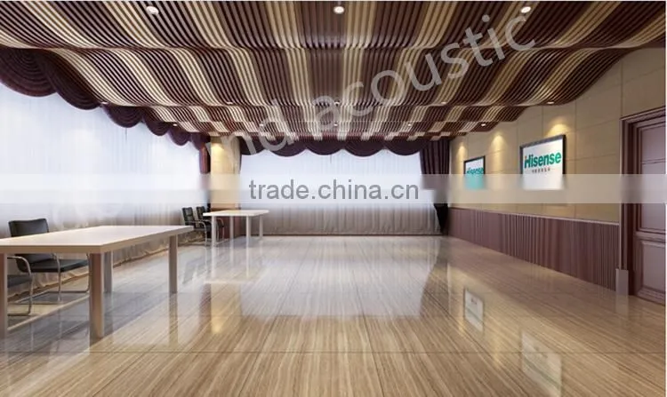 WPC perforated sound absorbing acoustic panel 159*10mm